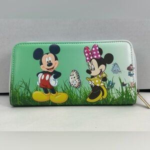 Disney Mickey and Minnie Mouse Spring Full Zip Wallet